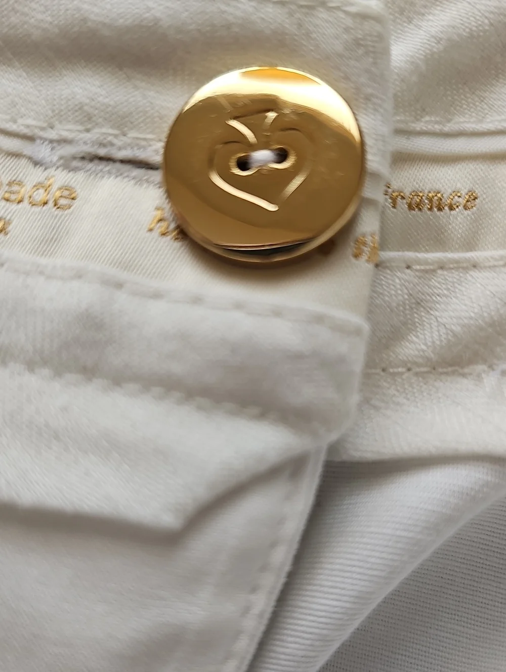 kate spade White Pants with Gold Accent, ‎ Bows At Ankle. Size 4